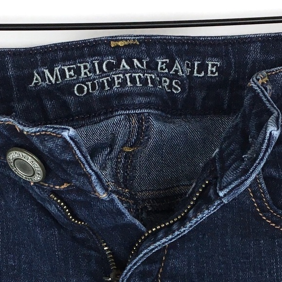 AMERICAN EAGLE Jeans Jegging Stretch Skinny Slim Dark Wash Denim Size 4 Regular - Picture 6 of 13